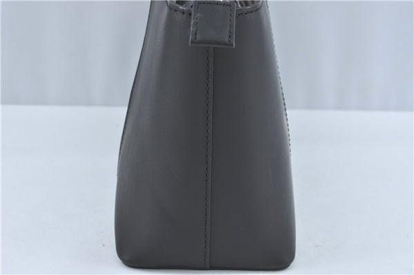 Authentic BURBERRY Vintage Leather Hand Bag Purse Black J2989