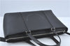 Authentic BURBERRY Vintage Leather Hand Bag Purse Black J2989