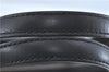 Authentic BURBERRY Vintage Leather Hand Bag Purse Black J2989