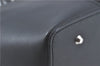 Authentic BURBERRY Vintage Leather Hand Bag Purse Black J2989
