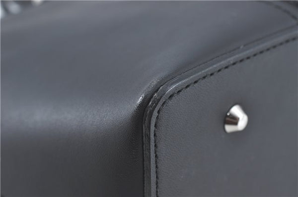 Authentic BURBERRY Vintage Leather Hand Bag Purse Black J2989