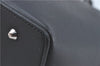Authentic BURBERRY Vintage Leather Hand Bag Purse Black J2989