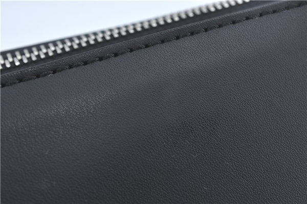 Authentic BURBERRY Vintage Leather Hand Bag Purse Black J2989