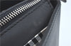 Authentic BURBERRY Vintage Leather Hand Bag Purse Black J2989