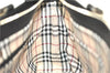 Authentic BURBERRY Vintage Leather Hand Bag Purse Black J2989