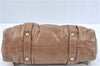 Authentic MIU MIU Leather 2Way Shoulder Hand Bag Purse Brown J3057