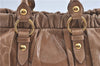 Authentic MIU MIU Leather 2Way Shoulder Hand Bag Purse Brown J3057