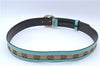 Authentic GUCCI InterlockingG Belt GG Canvas Leather 29.5-31 114874 Brown J3174