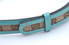 Authentic GUCCI InterlockingG Belt GG Canvas Leather 29.5-31 114874 Brown J3174