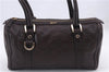 Authentic GUCCI Guccissima Abbey Hand Boston Bag GG Leather 130942 Brown J3199