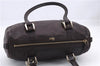 Authentic GUCCI Guccissima Abbey Hand Boston Bag GG Leather 130942 Brown J3199