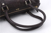 Authentic GUCCI Guccissima Abbey Hand Boston Bag GG Leather 130942 Brown J3199