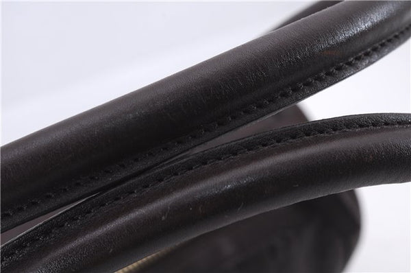 Authentic GUCCI Guccissima Abbey Hand Boston Bag GG Leather 130942 Brown J3199