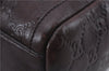 Authentic GUCCI Guccissima Abbey Hand Boston Bag GG Leather 130942 Brown J3199