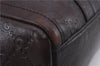 Authentic GUCCI Guccissima Abbey Hand Boston Bag GG Leather 130942 Brown J3199