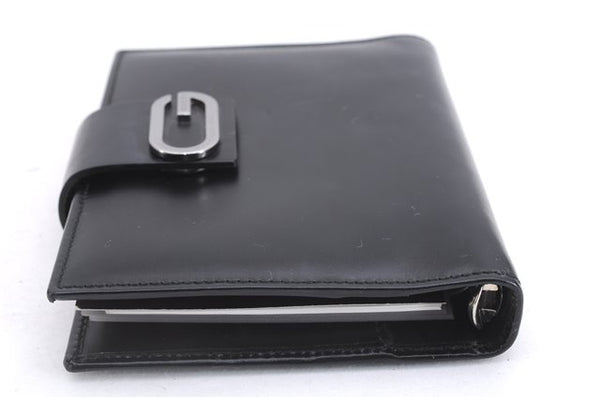 Authentic GUCCI Vintage Agenda Notebook Cover Leather 0312091 Black Box J3202