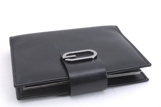 Authentic GUCCI Vintage Agenda Notebook Cover Leather 0312091 Black Box J3202