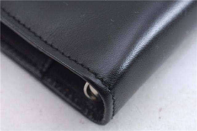 Authentic GUCCI Vintage Agenda Notebook Cover Leather 0312091 Black Box J3202