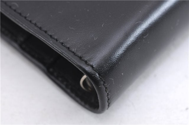 Authentic GUCCI Vintage Agenda Notebook Cover Leather 0312091 Black Box J3202