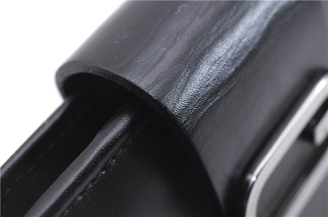 Authentic GUCCI Vintage Agenda Notebook Cover Leather 0312091 Black Box J3202