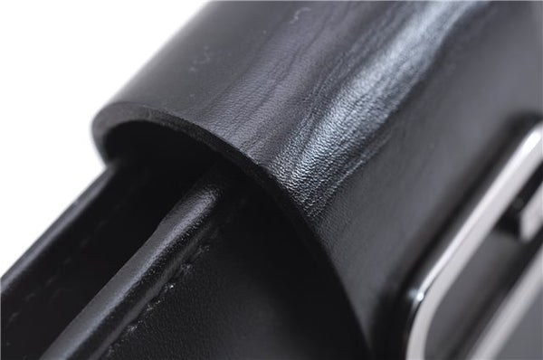 Authentic GUCCI Vintage Agenda Notebook Cover Leather 0312091 Black Box J3202