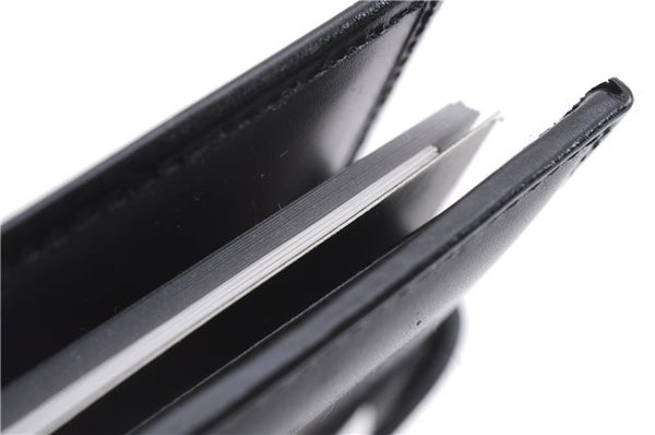 Authentic GUCCI Vintage Agenda Notebook Cover Leather 0312091 Black Box J3202