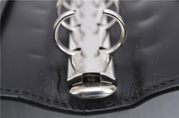 Authentic GUCCI Vintage Agenda Notebook Cover Leather 0312091 Black Box J3202