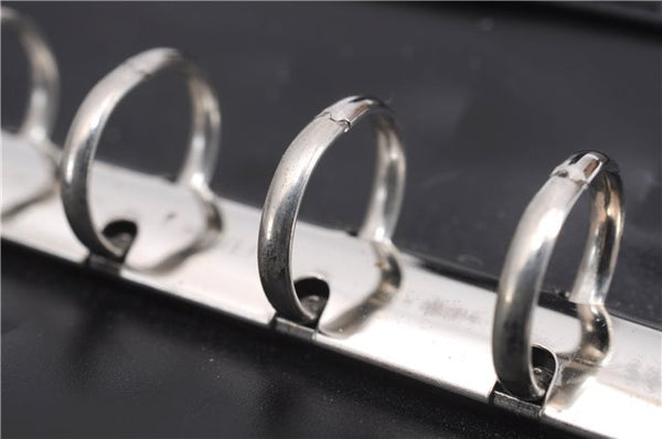 Authentic GUCCI Vintage Agenda Notebook Cover Leather 0312091 Black Box J3202