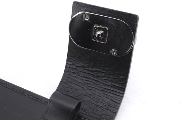 Authentic GUCCI Vintage Agenda Notebook Cover Leather 0312091 Black Box J3202