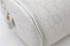 Authentic Christian Dior Honeycomb Shoulder Cross Bag PVC Leather White J3218
