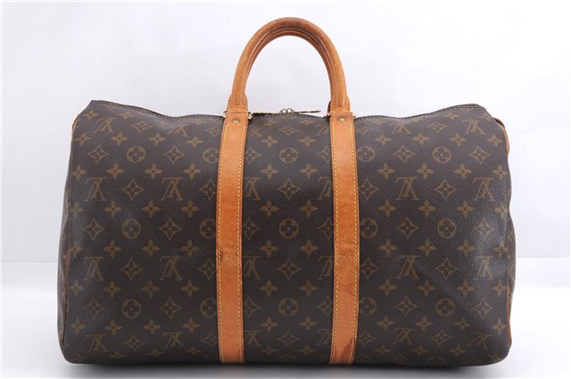 Authentic Louis Vuitton Monogram Keepall 45 Travel Boston Bag M41428 LV J3233