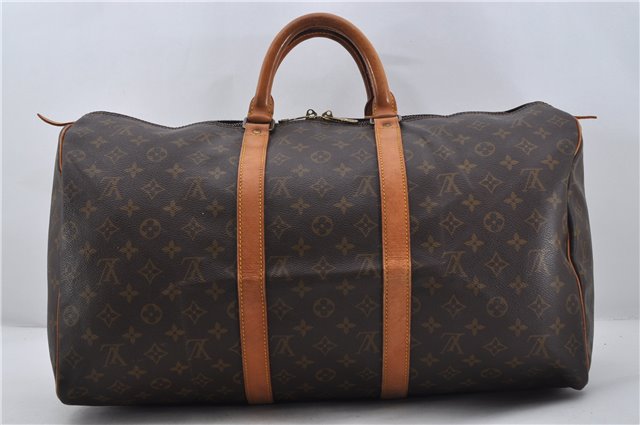 Authentic Louis Vuitton Monogram Keepall 50 Travel Boston Bag M41426 LV J3237