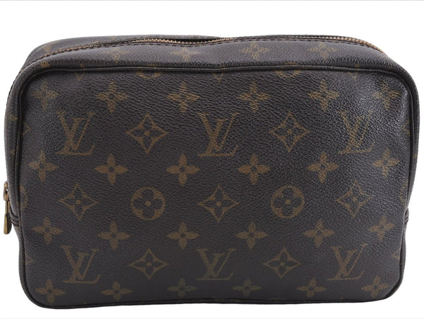 Auth Louis Vuitton Monogram Trousse Toilette 23 Clutch Hand Bag M47524 LV J3243