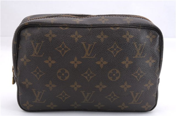 Auth Louis Vuitton Monogram Trousse Toilette 23 Clutch Hand Bag M47524 LV J3243