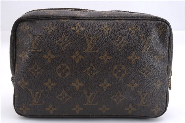 Auth Louis Vuitton Monogram Trousse Toilette 23 Clutch Hand Bag M47524 LV J3243