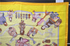 Authentic HERMES Carre 90 Scarf "HELLO DOLLY" Silk Orange Yellow J3253