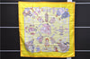 Authentic HERMES Carre 90 Scarf "HELLO DOLLY" Silk Orange Yellow J3253