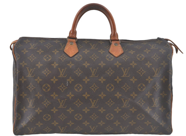 Authentic Louis Vuitton Monogram Speedy 40 Hand Boston Bag Old Model LV J3268