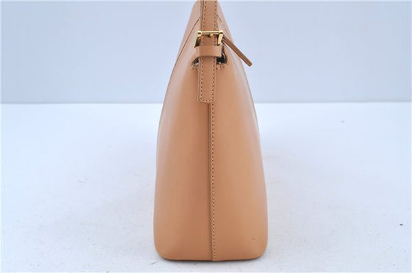 Authentic BURBERRY Vintage Leather Shoulder Hand Bag Purse Beige Orange J3351