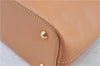 Authentic BURBERRY Vintage Leather Shoulder Hand Bag Purse Beige Orange J3351