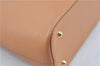 Authentic BURBERRY Vintage Leather Shoulder Hand Bag Purse Beige Orange J3351