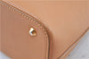 Authentic BURBERRY Vintage Leather Shoulder Hand Bag Purse Beige Orange J3351