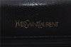 Authentic YVES SAINT LAURENT Hand Bag Purse Leather Black J3377