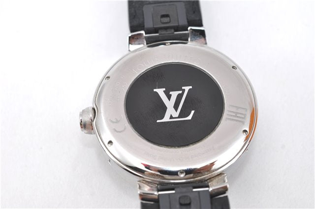 Auth Louis Vuitton Tambour Horizon Smartwatch Black Silver QA050Z V2 Box J3382