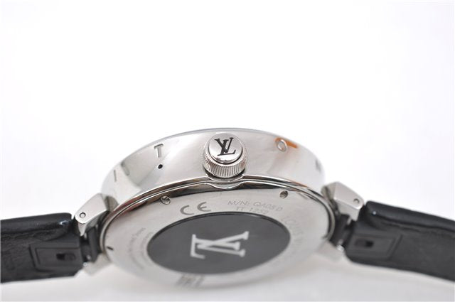 Auth Louis Vuitton Tambour Horizon Smartwatch Black Silver QA050Z V2 Box J3382