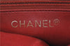 Authentic CHANEL Lamb Skin Matelasse CC Logo Chain Waist Body Bag Red J3390