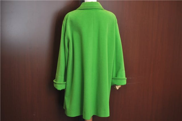 Authentic Christian Dior Mademoiselle Wool Coat Green CD J3393