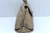 Authentic Salvatore Ferragamo Gancini Leather 2Way Hand Bag Beige Box SF J3394