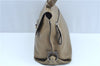Authentic Salvatore Ferragamo Gancini Leather 2Way Hand Bag Beige Box SF J3394