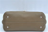 Authentic Salvatore Ferragamo Gancini Leather 2Way Hand Bag Beige Box SF J3394